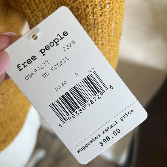 Free People Womens Cropped Knit Sweater - Picture 6 of 14